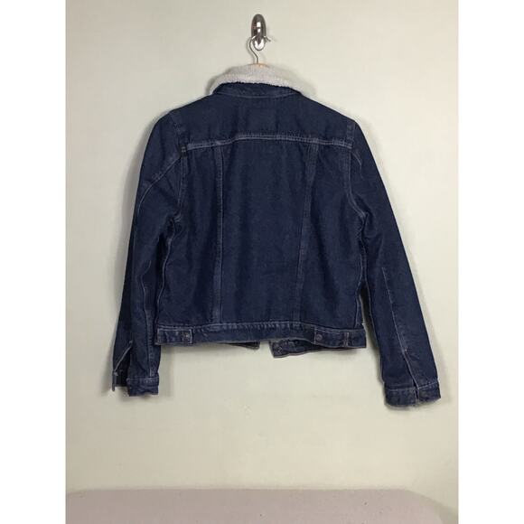 Levis Original Sherpa lined trucker denim Jacket  Kids Sz Lrg/ Wm  Sz Sm  EUC - Picture 6 of 10
